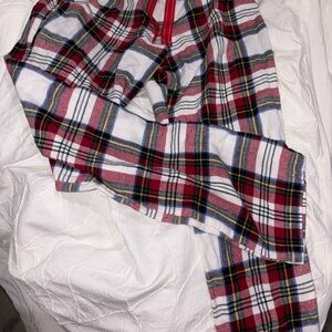 Red and White Plaid Flannel Pajama Pants ❤️🤍